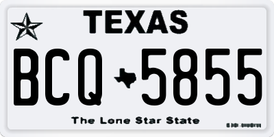 TX license plate BCQ5855