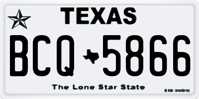 TX license plate BCQ5866