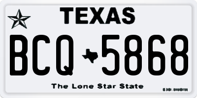 TX license plate BCQ5868