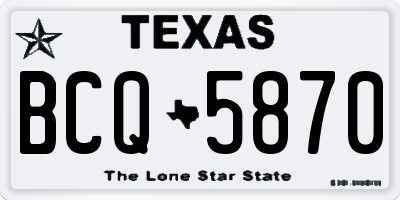 TX license plate BCQ5870