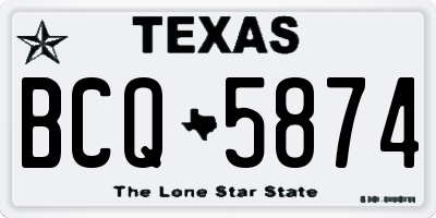 TX license plate BCQ5874