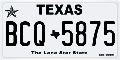 TX license plate BCQ5875
