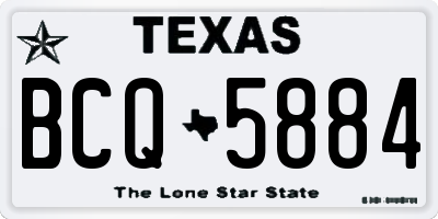 TX license plate BCQ5884