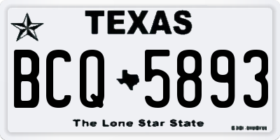 TX license plate BCQ5893