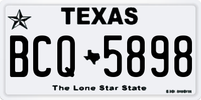 TX license plate BCQ5898