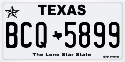 TX license plate BCQ5899