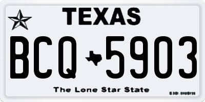 TX license plate BCQ5903