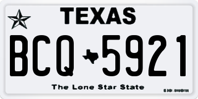 TX license plate BCQ5921