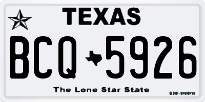 TX license plate BCQ5926