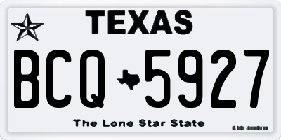 TX license plate BCQ5927