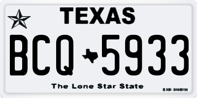 TX license plate BCQ5933