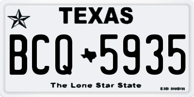 TX license plate BCQ5935