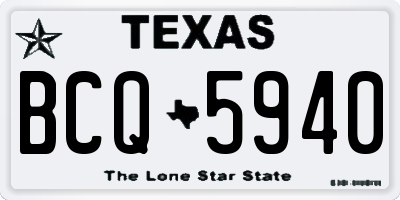 TX license plate BCQ5940