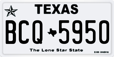 TX license plate BCQ5950