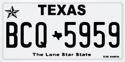 TX license plate BCQ5959