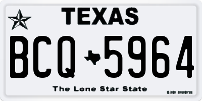 TX license plate BCQ5964