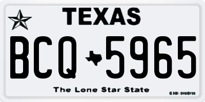 TX license plate BCQ5965