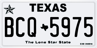 TX license plate BCQ5975