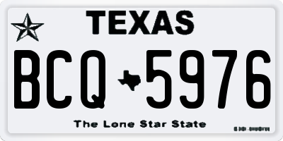 TX license plate BCQ5976