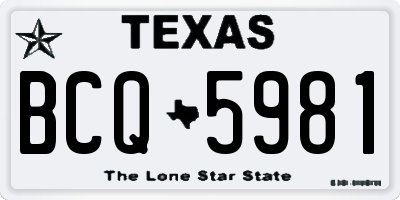 TX license plate BCQ5981