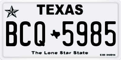 TX license plate BCQ5985