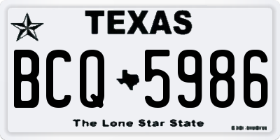TX license plate BCQ5986