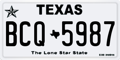 TX license plate BCQ5987