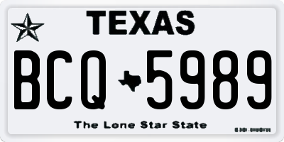 TX license plate BCQ5989