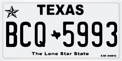 TX license plate BCQ5993