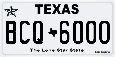 TX license plate BCQ6000