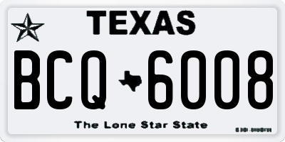 TX license plate BCQ6008