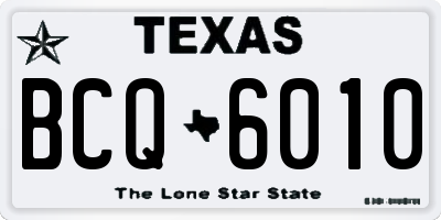 TX license plate BCQ6010