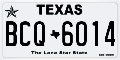TX license plate BCQ6014