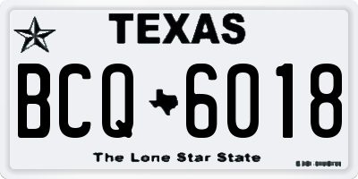 TX license plate BCQ6018