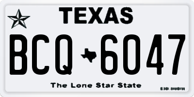 TX license plate BCQ6047
