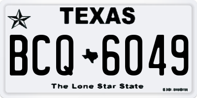 TX license plate BCQ6049