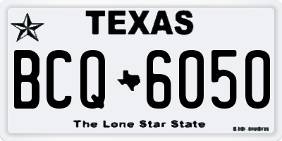 TX license plate BCQ6050