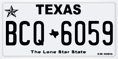 TX license plate BCQ6059