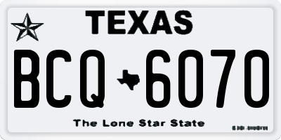 TX license plate BCQ6070