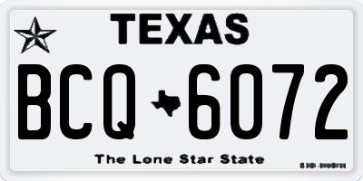 TX license plate BCQ6072