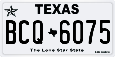 TX license plate BCQ6075