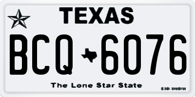 TX license plate BCQ6076