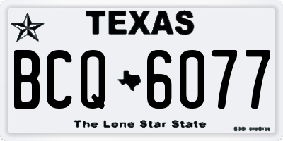 TX license plate BCQ6077