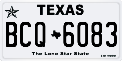 TX license plate BCQ6083