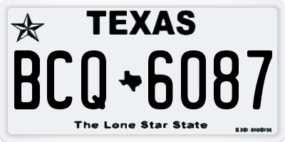 TX license plate BCQ6087