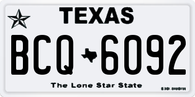 TX license plate BCQ6092
