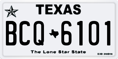 TX license plate BCQ6101