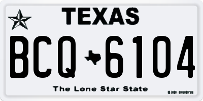 TX license plate BCQ6104