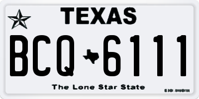 TX license plate BCQ6111