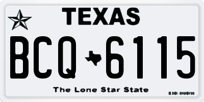 TX license plate BCQ6115